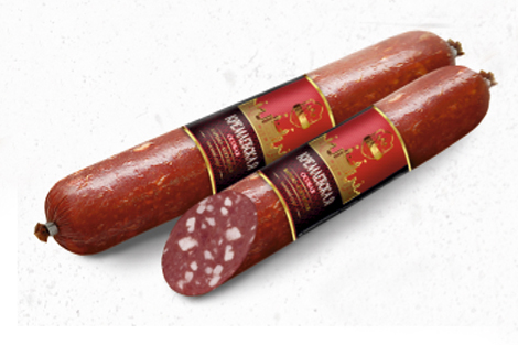Cooked and smoked Moscow new salami chilled extra class